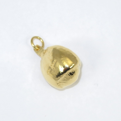 Gold plated silver hazelnut